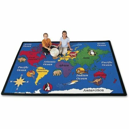 CARPETS FOR KIDS Geography World Explorer Area Rug, 8ft 4inx11ft 8in, Multi CPT1512